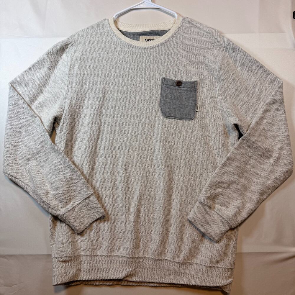 Vans Off The Wall Long Sleeve Pocket Sweatshirt Mens Size Large